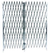 folding gate gates collapsible steel security grill door safety metal industrial ss doors duty heavy engineered warehouse rack illinois pair