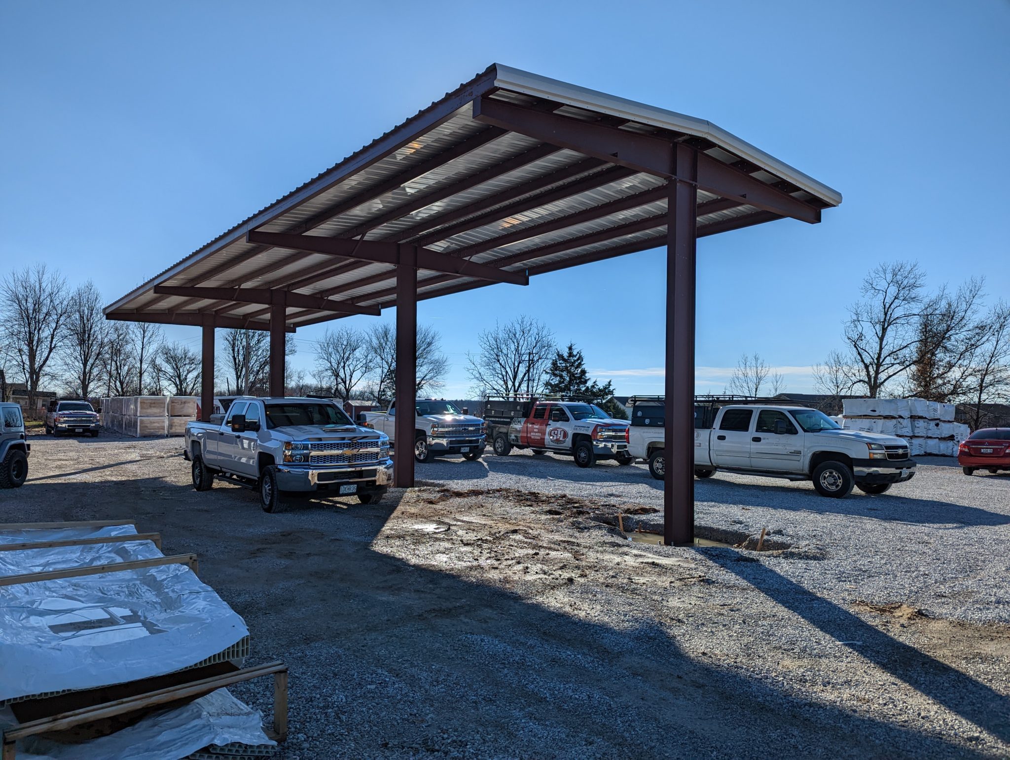 T Sheds Cantilever Warehouse Outdoor Pipe Lumber Storage