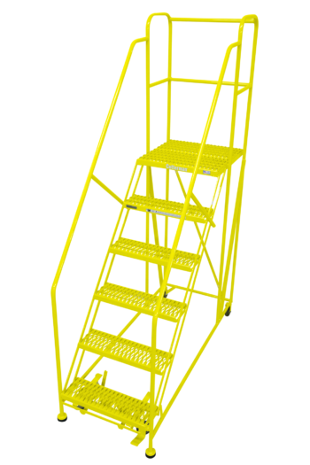 1000 Series Cotterman Safety Yellow Rolling Ladder