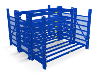 2 Sided Roll Out Sheet Rack Empty