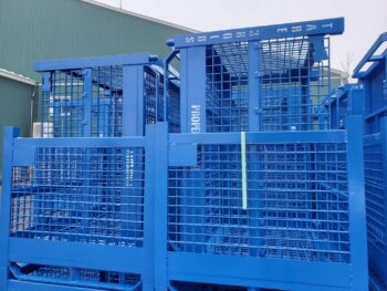 GM-5131 Rigid Wire Containers Stacked for Shipping
