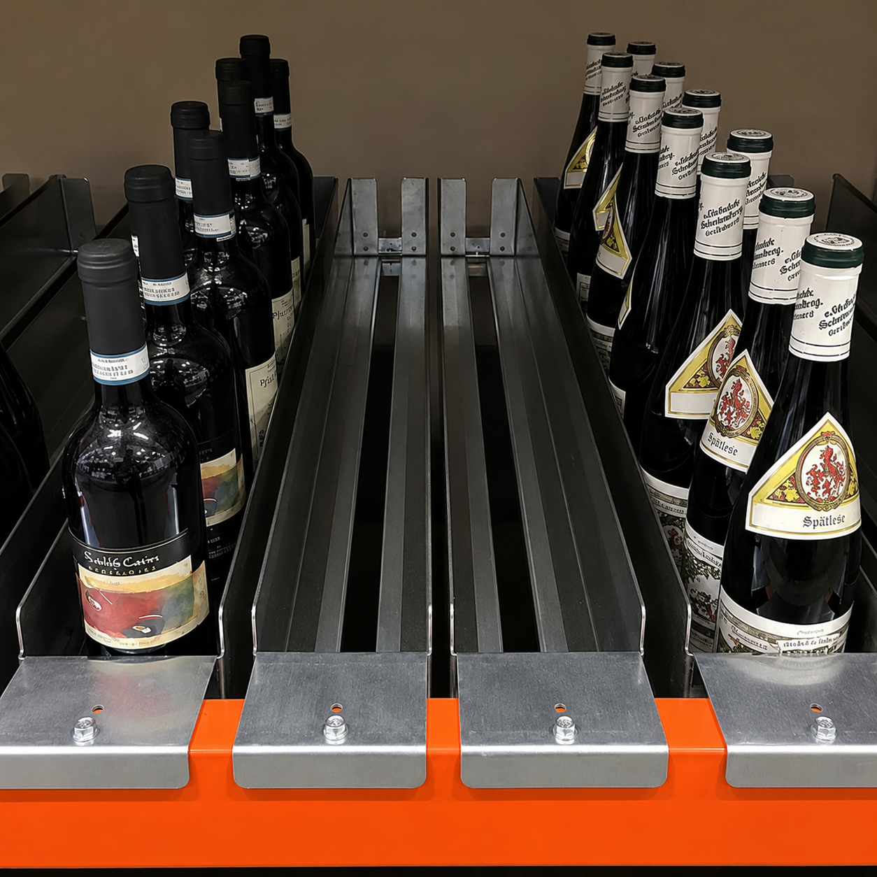 Wine Bottle Flow Rack