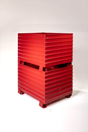 B-3 Rounded Corner Corrugated Steel Bulk Bins