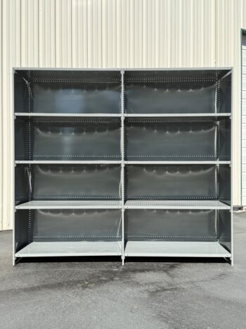 Closed Metal Shelving Two Sections