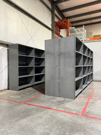 Closed Steel Shelving Single and Back to Back Rows