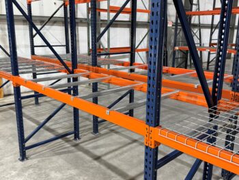 Double Flanged Pallet Supports in Double Deep Pallet Rack