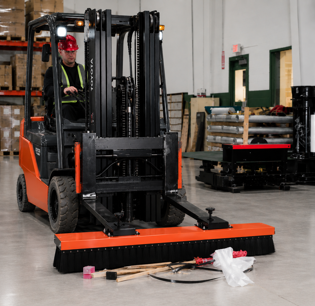 Forklift Brush Sweeper Broom VSWP-60 Forklift Brush Sweeper Broom VSWP-60
