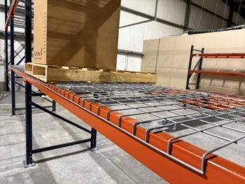 Pallet Rack with Flared Channel Wire Decking