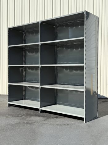 Steel Shelving with Closed Back and Sides