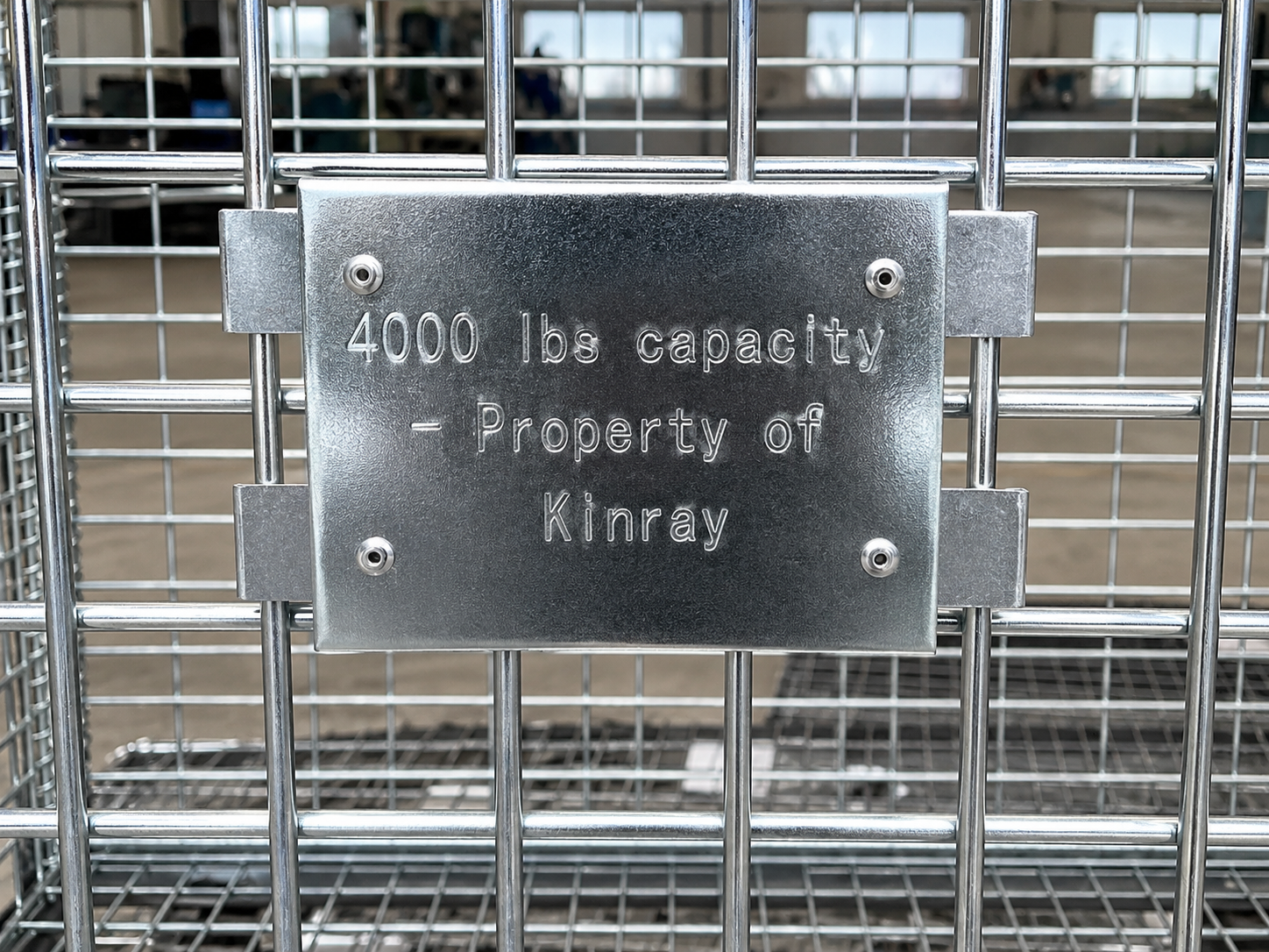 Wire Container with Blank Engraved Metal Label Placards Tags Wire Container with Blank Engraved Metal Label Placards Tags