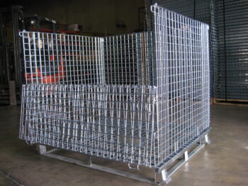 Wire Container with Flat Steel Runners