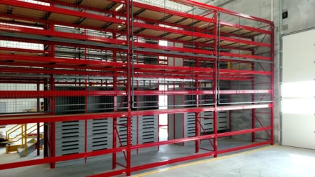 Fire Engine Red Pallet Rack