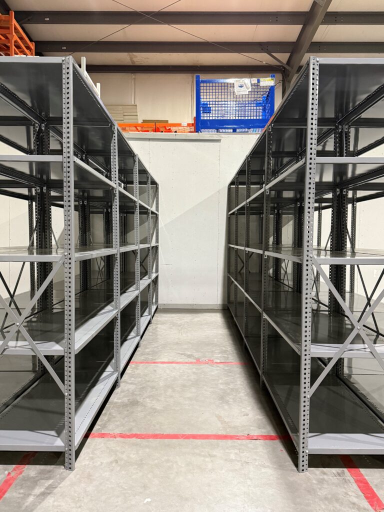 Deluxe Steel Shelving Down Aisle Deluxe Steel Shelving Down Aisle