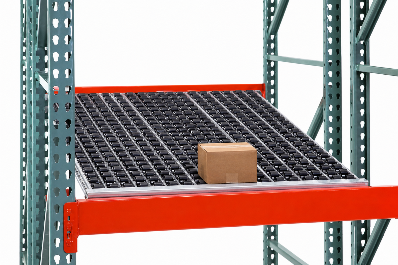 Dyna-Flo HD Carton Flow |  Staggered Plastic Wheel Carton Flow Beds