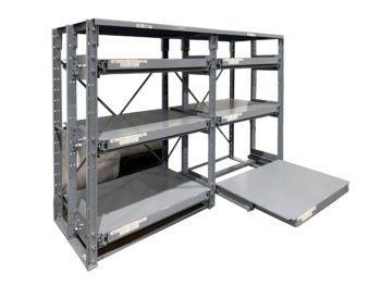 Glide Out Shelf Rack for Tool & Die Storage