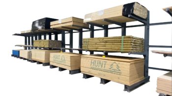 One Run of Single Sided Cantilever Lumber Rack