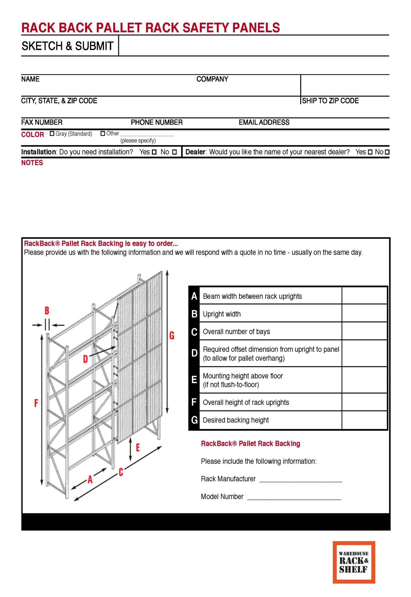 Pallet Rack Back Guard | Pallet Rack Wire Mesh Back Panels