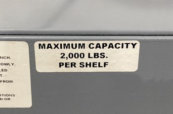 Roll Out Shelf Rack Maximum Capacity 2,000 LBS. Per Shelf