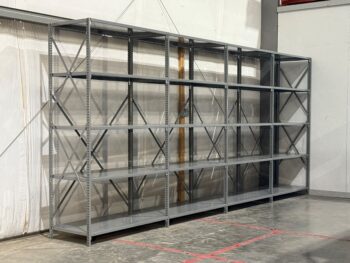 Single Run of Open Industrial Steel Shelving