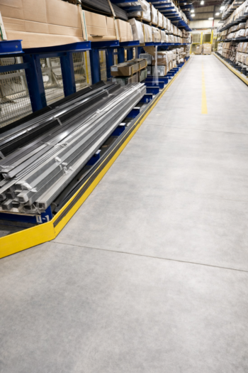 Steel Angle Guide Rail Protects Cantilever Rack