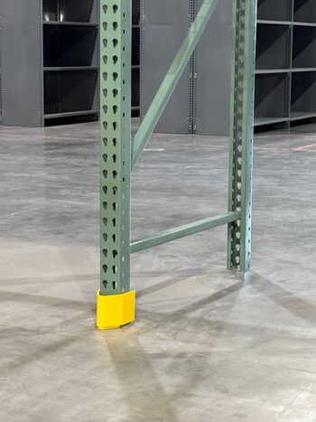 V-Nose Column Protector on Pallet Rack Upright
