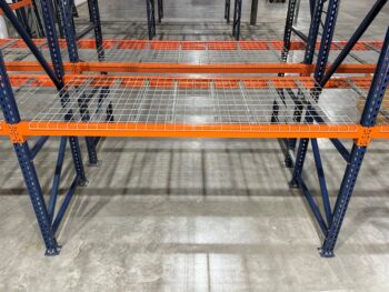 Wire Decking on Double Deep Pallet Racks