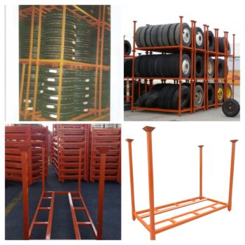 Barell Style and On-Tread Truck Tire Stack Racks