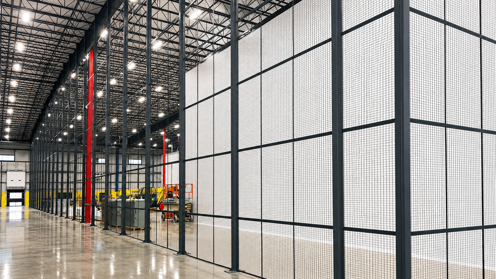 Floor to Ceiling Wire Mesh Partition Floor to Ceiling Wire Mesh Partition