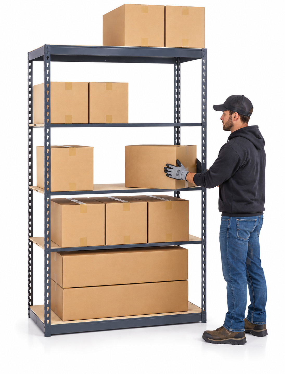 Low Profile Boltless Rivet Shelving Low Profile Boltless Rivet Shelving