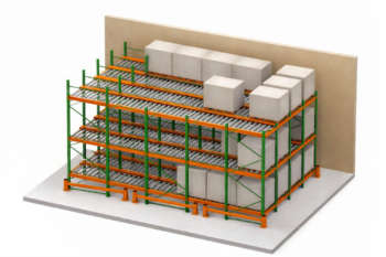 Pallet Flow Rack Drawing