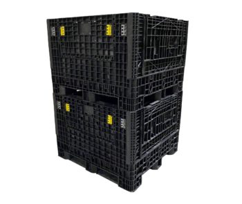 Plastic Collapsible Bulk Containers Stacked 2 High