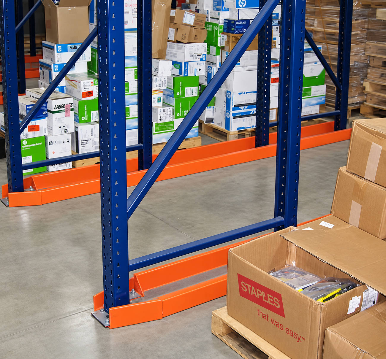 Steel Angle Floor Guides Prevent Rack Damage Steel Angle Floor Guides Prevent Rack Damage