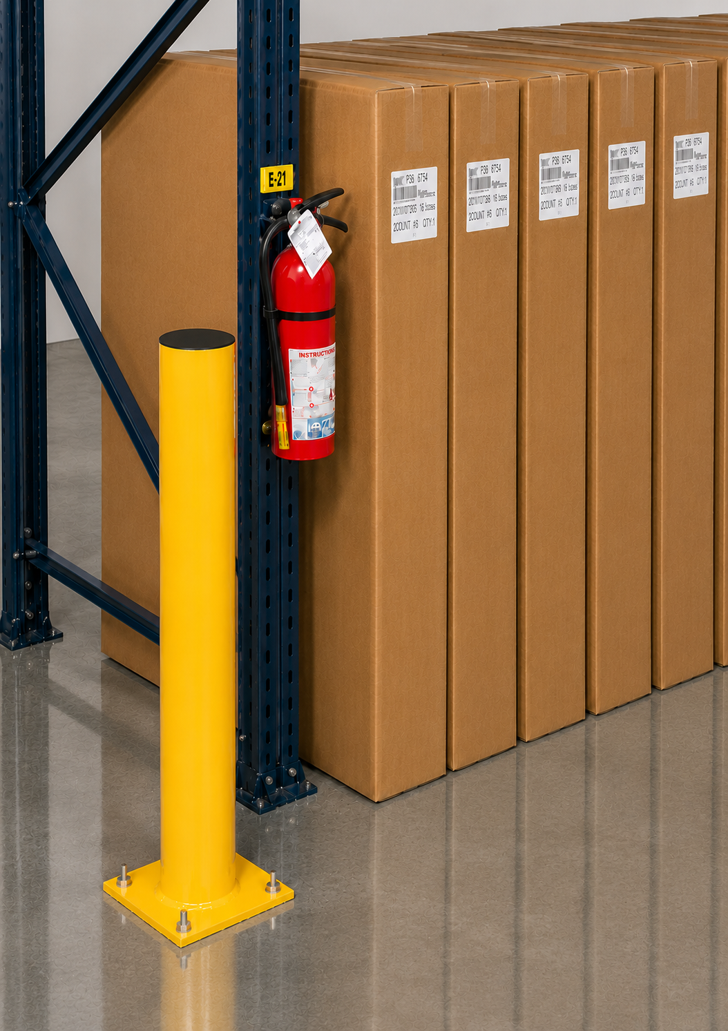 Warehouse Pipe Bollards Warehouse Pipe Bollards