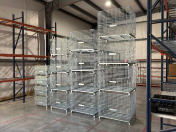 Junior Medium Senior Extra Large Wire Containers Stacked 4 High