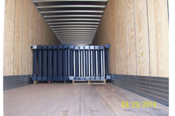 Truckload of uprights in a van or trailer