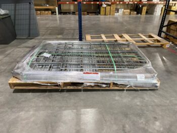 Folding Wire Shelf Cart Knocked Down for Shipping