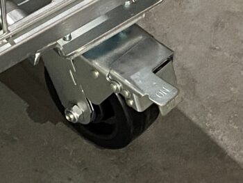 Folding Wire Shelf Cart Locking Casters