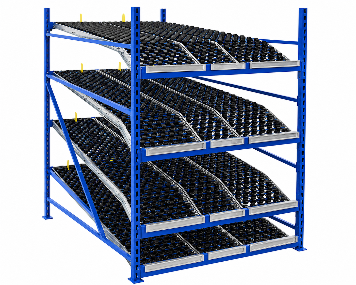 Flow Cell with Staggered Plastic Wheel Flow Shelves Flow Cell with Staggered Plastic Wheel Flow Shelves