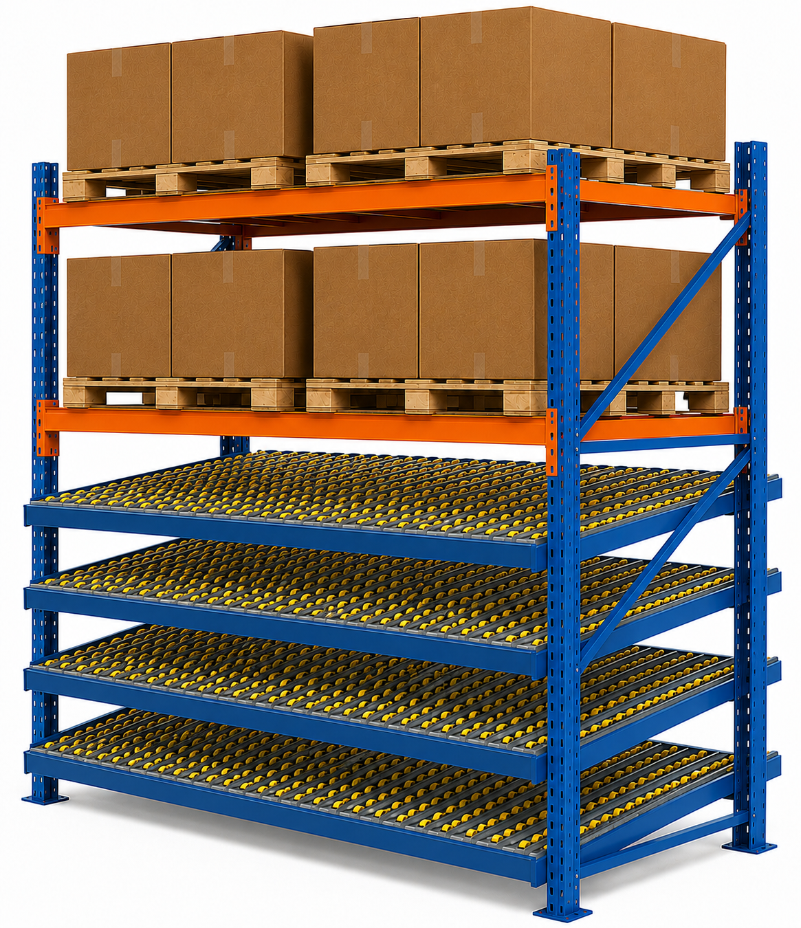 Quik-Pik Rack Integrated Carton Flow