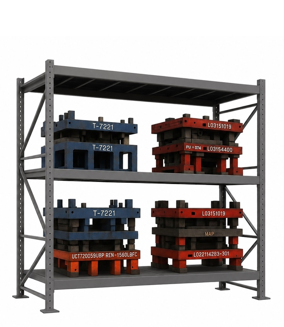 Tool, Die & Mold Storage Racks with Solid Steel Decking