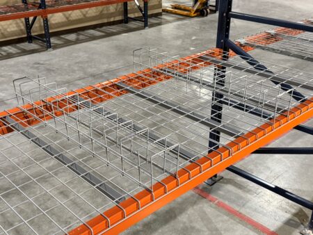 Flue Space Shelf Divider on Wire Decking Flue Space Shelf Divider on Wire Decking