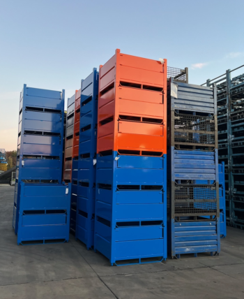 Sheet Metal Containers Stacked