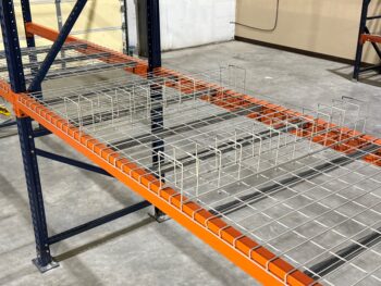 Snap in Wire Shelf Dividers Side Angle