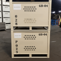 Steel Foundry Containers with Perforated Sides for Hot Castings