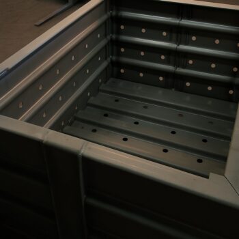 The Brute Steel Container with Perforated Holes in Sides