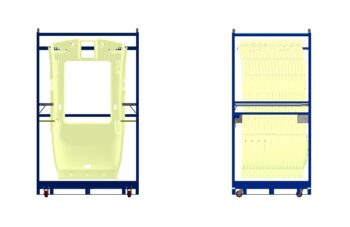 Automotive Headliner Shipping Rack Drawing