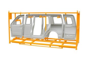 Automotive Returnable Shipping Rack for Metal Side Panel Stampings Automotive Returnable Shipping Rack for Metal Side Panel Stampings