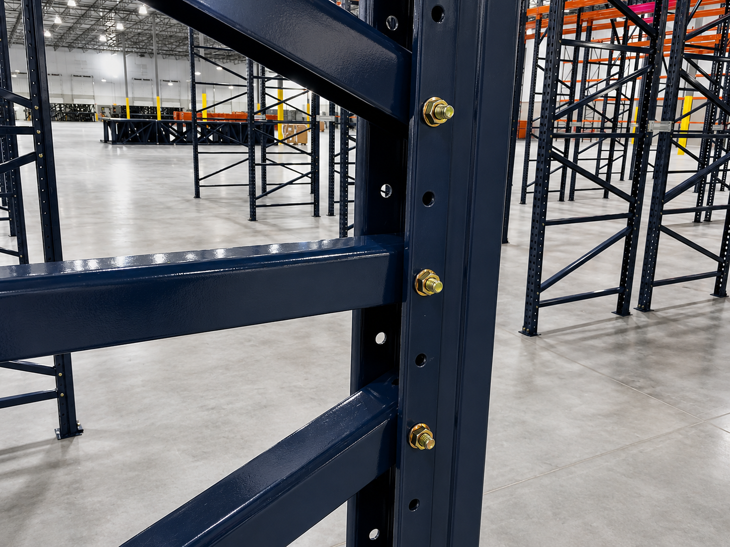 Mecalux Teardrop Pallet Rack with Bolted Upright Frames