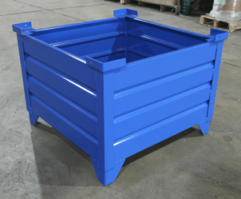 Blue Corrugated Steel Container