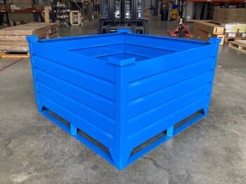 Corrugated Steel Container with 4 Way Skid Bar Runners